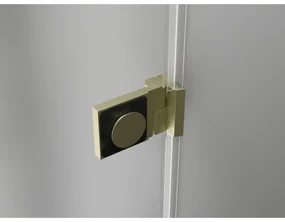 Mexen, Mexen Lunar-B Otočné ľavé sprchové dvere 95 cm, transparentné, brúsené zlaté - 832-095-000-55-00-L