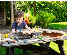 Drevený kufrík s náradím - 12 ks