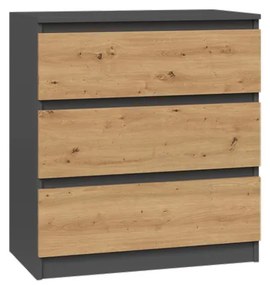 Komoda Musecalo 1 (antracit + dub artisan). Akcia -21%. Vlastná spoľahlivá doprava až k Vám domov. 1132779