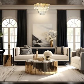 Stropné svietidlo MILANO 9xE14/40W/230V zlatá