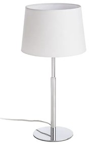 RENDL R11986 BROADWAY stolná lampa, dekoratívne biela chróm