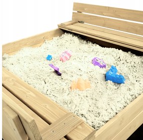 SandTropic Pieskovisko drevene 120x120 cm uzatvárateľné