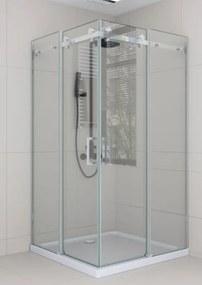 BPS-koupelny Štvorcový sprchový kút HYD-ZBD-9063 90x90 chróm/transparent - bez vaničky