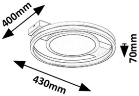 Rabalux 71401 - stmievateľné LED stropné svietidlo SHIRIN LED/40W/230V 3000-6500K + DO