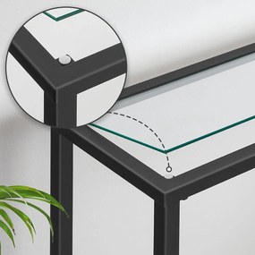Konzolový stolek Pered 100 cm černý/čirý