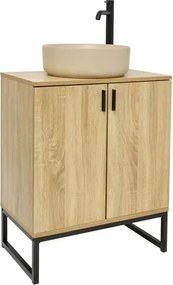 Ceramia Easy kúpeľňová skrinka s umývadlom 60x73x36 cm svetlý dub lesk EASYUMDB3