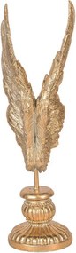 Zlatá antik anjelské krídla na podstavci Angel Wings - 10*10*33 cm