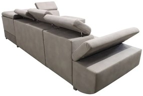 Rohová rozkladacia sedačka MAXIM MAXI L sivá