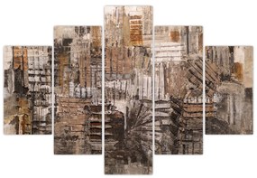Obraz - Abstrakcia v hnedých tónoch (150x105 cm)
