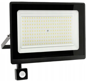 BERGE LED reflektor IP65 - 150W - 13500lm s pohybovým a súmrakovým senzorom - studená biela