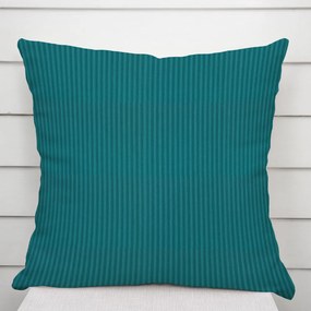 Biante Damašková obliečka na vankúš Atlas Grádl DM-014 Sýto petrolejová - tenké pásiky 3 mm 70 x 90 cm