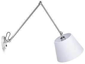 RENDL R12482 ASHLEY nástenná lampa, s ramenom biela chróm