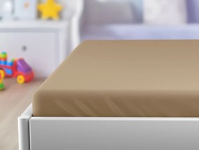 Jersey plachta do detskej postieľky béžová 60 x 120 cm