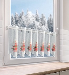 KRÁTKA ZÁCLONA NA PÚTKACH XMAS15 145X40 CM VZOROVANÁ