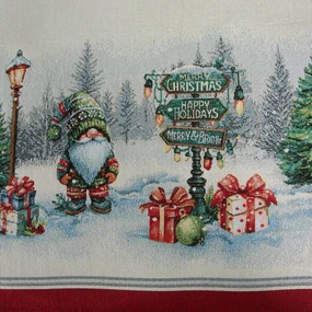 VIANOČNÝ GOBELÍNOVÝ BEHÚŇ NA STÔL XMAS 45X140 CM VZOROVANÁ