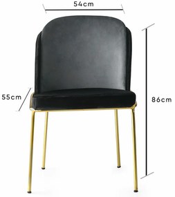 Sada jedálenských stoličiek Dore Black, 2 ks, 2 ks
