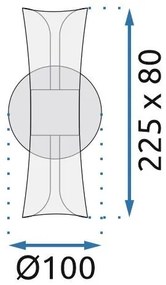 Toolight Toolight, LED nástenné svietidlo 10 x 22,5 cm, 5W, G029-W, čierna, OSW-00690