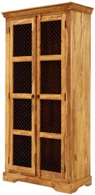 furniture-nabytek.cz - Rustikálna vitrína z masívu palisander 100x45x200