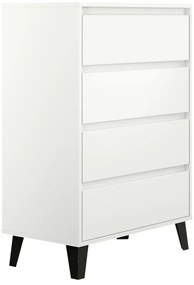 Komoda, biela, BOGAN NEW 4S70