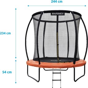 Marimex | Trampolína Marimex Premium 244 cm + vnútorná ochranná sieť + rebrík ZDARMA | 19000103