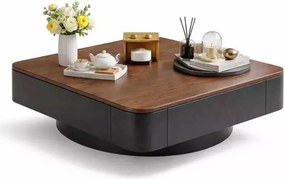 LuxuryForm DESIGN Konferenčný stolík MODENA 80 × 80 cm – hnedý, čierny (set)