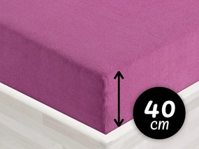 Froté napínacie prestieradlo na extra vysoký matrac FR-009 Orgovánové 180 x 200 - výška 40 cm