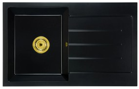 Kuchynský drez Ruxom (čierna) (s 1 otvorom pre batériu) (P). Vlastná spoľahlivá doprava až k Vám domov. 1066163