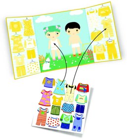 Samolepková súprava - Šatňa pre chlapca a dievča