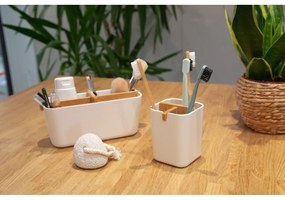 Biely kúpeľňový organizér Compactor Ecologic, 8,4 x 7,8 cm
