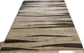 Pruhovaný koberec Rio v béžovo-čiernom prevedení | Cream Rozmer: 80x150 cm