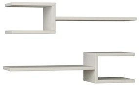 SADA 2x Nástenná polica FORK biela