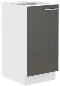 Kuchynská skrinka Lara 40d 1f Bb Mdf Šedá lesk