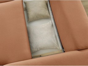 Oranžová rozkladacia/s úložným priestorom pohovka 265 cm Ezechiel – Bobochic Paris