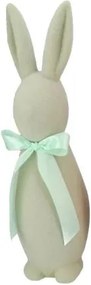 Světle zelený veliký zajíc s mašlí Bunny Easter Flock XL - 20*20*70 cm