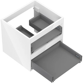 Mexen Box-A, závesná skrinka 50 cm, 2 zásuvky, biela lesklá, 91AX0-0500-470-2-00