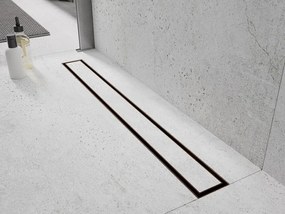 Mexen Flat 360° M13 sprchový žľab 2v1, 60 cm, medená matná, 1C10060-40