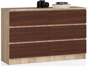 Komoda Kapil (dub sonoma + wenge). Akcia -22%. Vlastná spoľahlivá doprava až k Vám domov. 1069024
