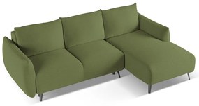 Zelená rohová pohovka (pravý roh) Malie – Makamii