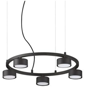 Ideal Lux - LED Luster na lanku MINOR 5xGX53/9W/230V pr. 50 cm čierna