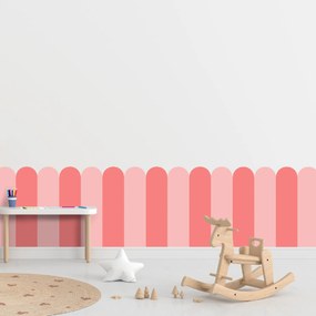 60x100cm Oblúk - Ružová farba - textilná nálepka na stenu Farba: Kombinácia, Veľkosť: 60 cm