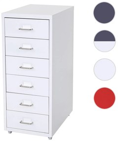 Zásuvková skrinka Boston T851 - 69x28x41cm, 6 zásuviek - biela