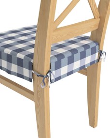 Sedák na stoličku Ingolf farba produktu tmavomodrá látka vzorované