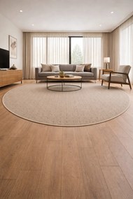 Condor Carpets, AKCIA: 160x160 (průměr) kruh cm Kusový koberec Udinese béžový new kruh, béžová, chodba / predsieň