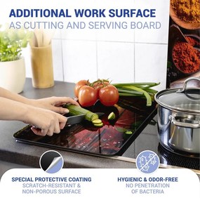 Súprava 2 sklenených krytov na sporák Wenko Spice