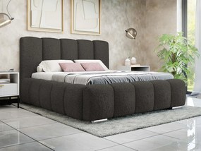 Čalúnená manželská posteľ Lisko Boucle, Rozmer postele: 160x200, Farby: Abriamo 08