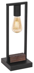 Klausen 108004 - Stolná lampa HARD 1xE27/11W/230V drevo/čierna