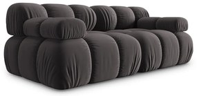 Tmavosivá zamatová pohovka 188 cm Bellis – Micadoni Home