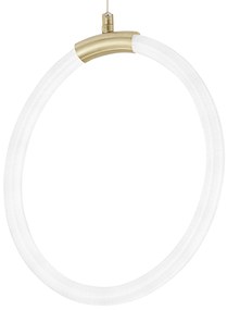 Toolight Toolight, LED závesné osvetlenie 25cm, 22W, 4000K, 2000lm, G020-CP, zlatá-biela, OSW-06371