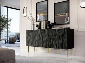 Komoda Jungle 152 cm čierna