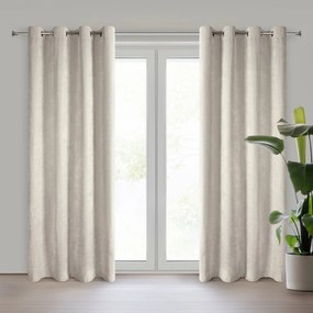 ZÁVES NA KRÚŽKOCH NILO 140X250 CM BÉŽOVÁ